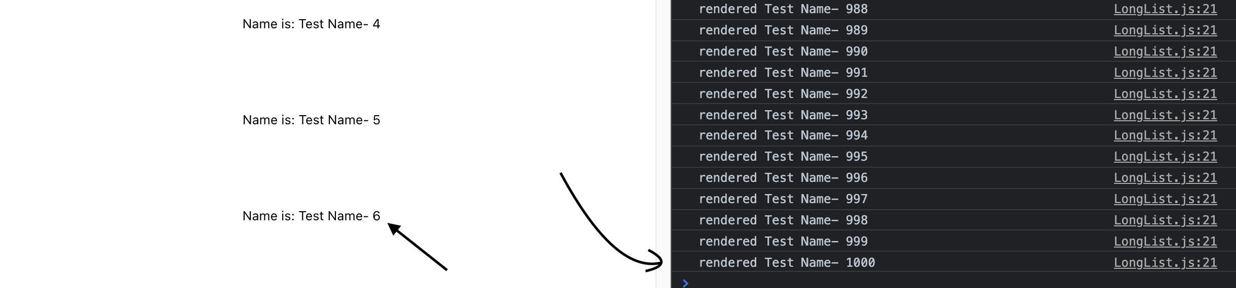 Inefficient rendering