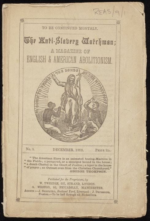 a cover of a periodical featuring an illustration of Jesus standing with two figures kneeling either side and looking up at him