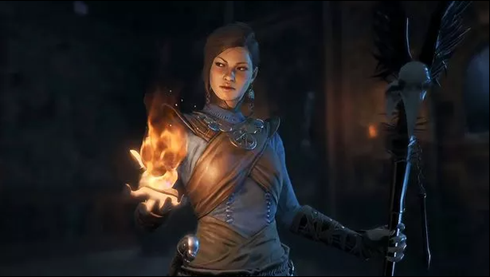 An in-game picture of a Sorcerer in Diablo 4