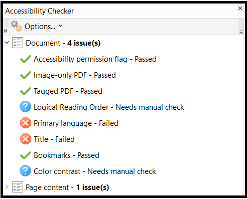Testing PDF accessibility