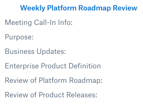 Screenshot of Weekly Platform
