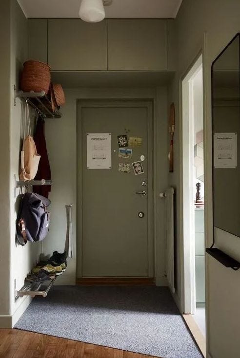 At the End of the Small Entryway is the Storeroom