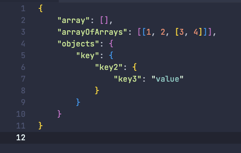 VSCode — simple JSON with bracket colorized