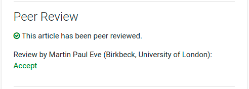 The newly revamped peer review pane showing an open review that can be selected