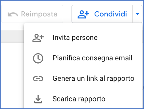 Condivisione Report Data Studio