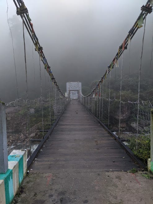 Suspension bridge at Sikkim