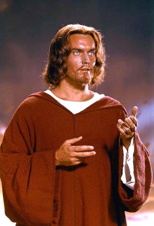 photo of Jeffrey Hunter as Jesus Christ in the film King of Kings