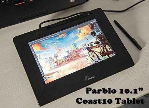Parblo 10.1" Coast10 Graphics Drawing Tablet