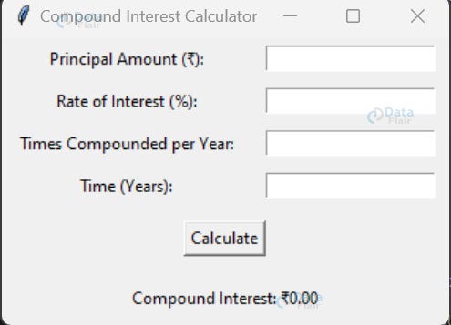 Python Compound Interest Calculator Project Output