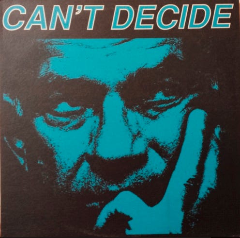 front of record cover for Can’t Decide’s Can’t Decide album