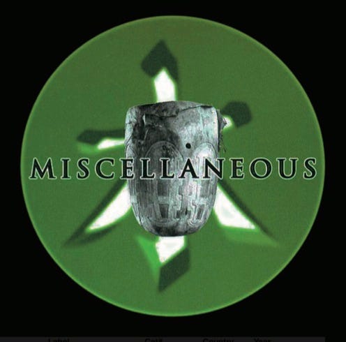 photo of album cover for Miscellaneous by Various Artists