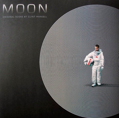 front of record cover for the soundtrack album to the film Moon