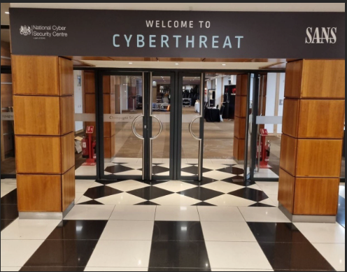 Fig. 1. The entrance to CyberThreat 2022 event in Novotel Hammersmith, London.