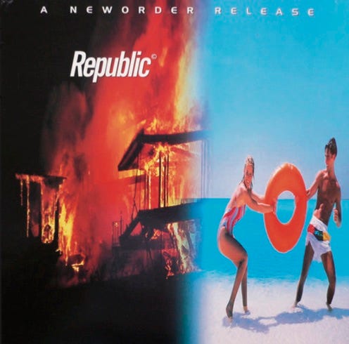 front of record cover for New Order’s Republic album