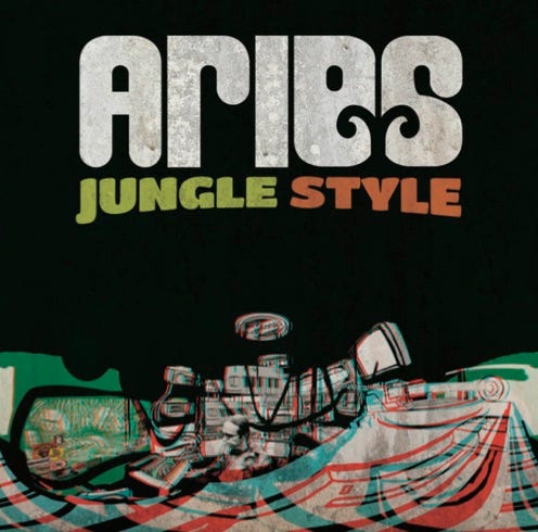 front of record cover for Aries’ Jungle Style album sampler