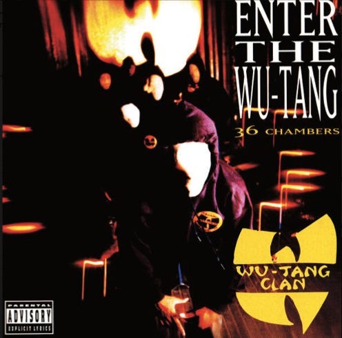 photo of album cover for Wu-Tang Clan’s Enter The Wu-Tang (36 Chambers)