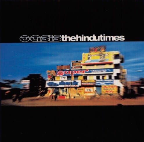 photo of single cover for Oasis’ Hindu Times