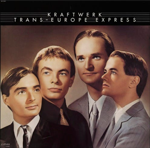 photo of album cover for Kraftwerk’s Trans Europe Express