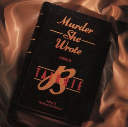 front of record cover for Tairrie B’s Murder She Wrote 12"