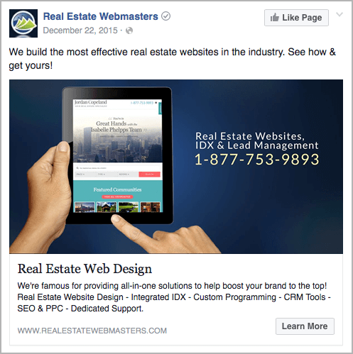 Dynamic Product Ads targeting people looking for real estate WordPress themes