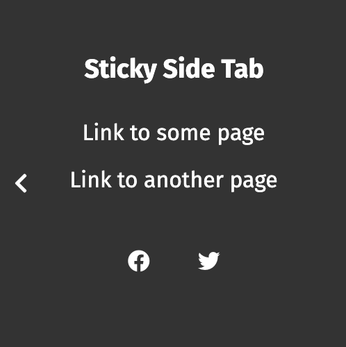 Sticky side tab