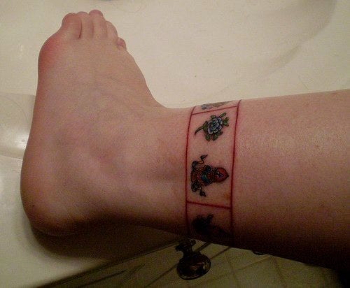 Ankle Tattoo 1054