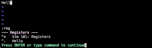 Vim 101: Register list