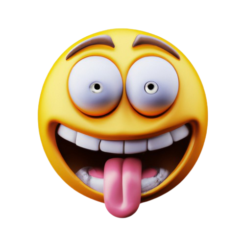 Goofy ass emoji with the tongue sticking out of the mouth.