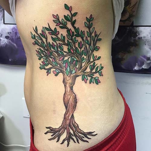 woman tree tattoo