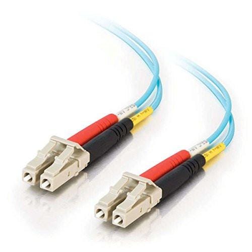 C2G 5m LC-LC 10Gb 50/125 Duplex Multimode OM3 Fiber Cable - Aqua - 16ft