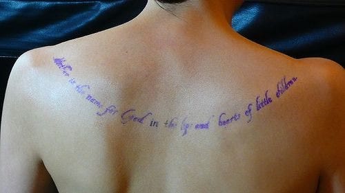 tattoo written texts 544