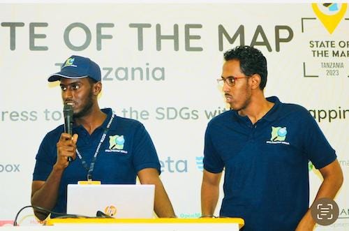 Members of the OSM Somalia community at SotM Tanzania in January 2023