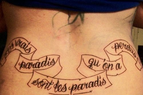 written text Tattoo 531