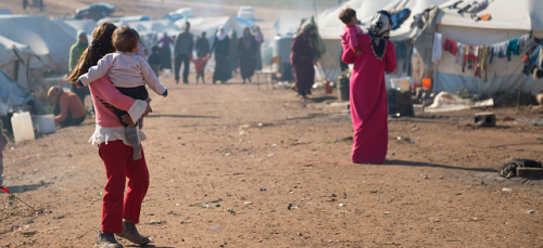 In a refugee camp