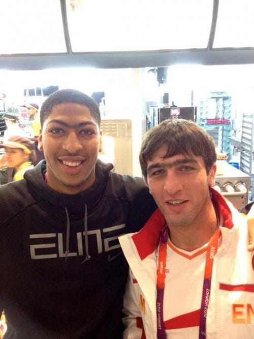 Anthony Davis Unibrow on Kobe Bryant's Facebook