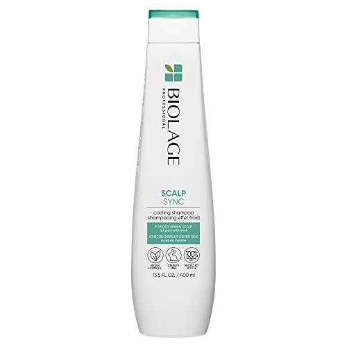 Biolage Cooling Mint Shampoo | Cleanses Excess Oil | For Oily Hair | Cool Sensation | Cruelty Free | Vegan | Salon Shampoo | 13.5 Fl. Oz