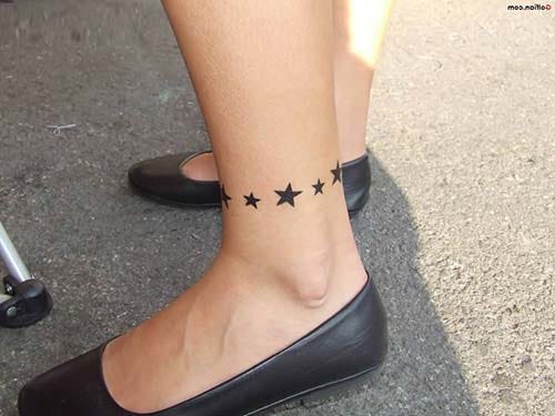 ankle band star tattoo ankle band star tattoo