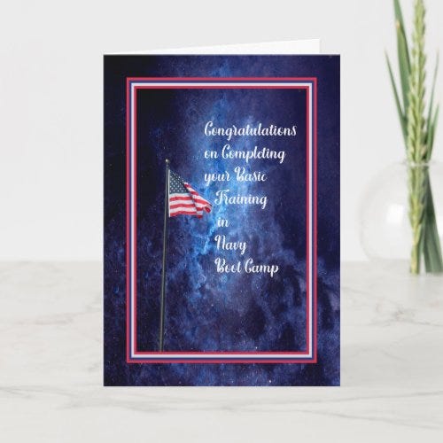 Navy Basic Training Boot Camp Graduation Card