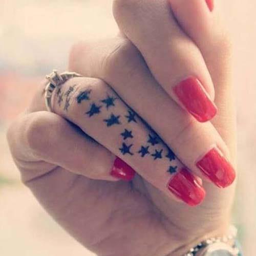 finger multiple star tattoo finger multiple star tattoo