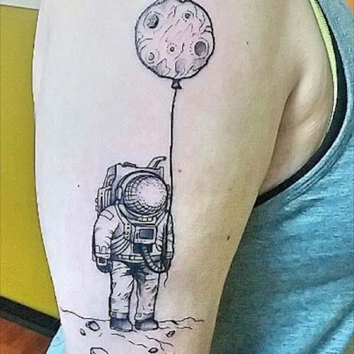 moon and astronaut tattoos moon astronaut tattoos