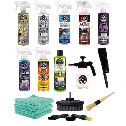 Car seat cleaning products and tools