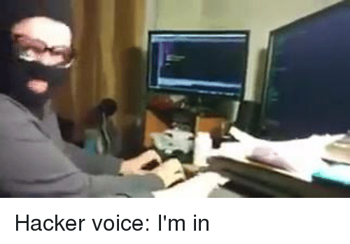 Hacker voice: I’m in