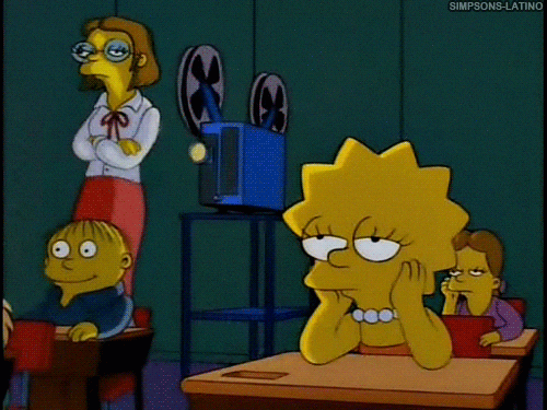 animated gif from simpsons about boredom