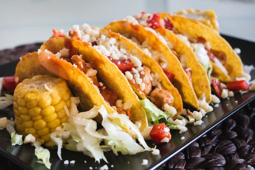 tasty chicken tacos cheesy