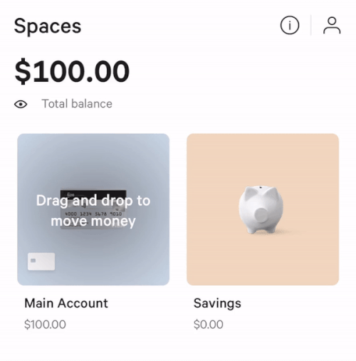 Moving Money from one Savings bucket to another on an N26 app