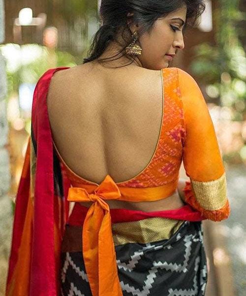 Backless Blouse with a Knot