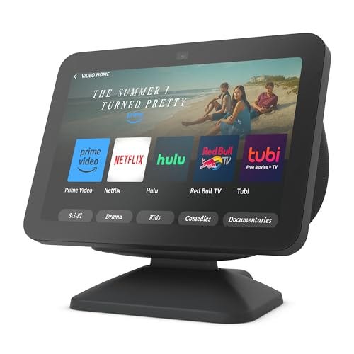Echo Show 8 (3rd Gen) Adjustable Stand with USB-C Charging Port | Charcoal