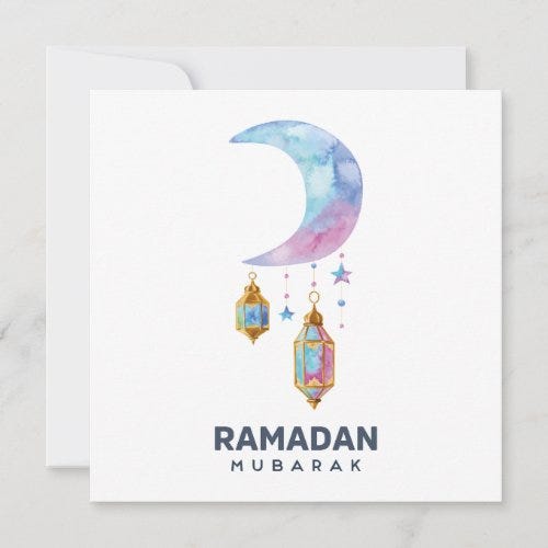 Happy Ramadan Mubarak | Ramadan Kareem Gold Muslim Holiday Card