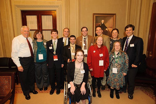 Senator Steny Hoyer of Maryland with Special Olympics Maryland and Vermont athletes and guests.