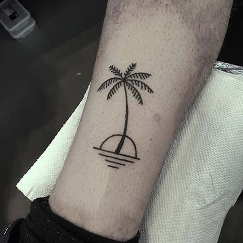 ankle palm tree tattoo ankle palm tree tattoo